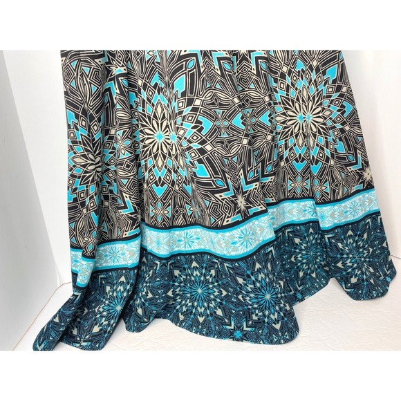 Adorne Women's Multicolor Polyester V-Neck Sleeveless Knee Length Dress Size 8 - Picture 12 of 16